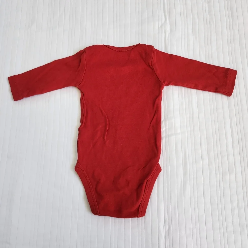 Carter's Red Long Sleeve Bodysuit with Bunny